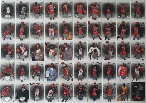 2009 Upper Deck Michael Jordan Legacy SILVER Complete 50 Cards - Good Condition