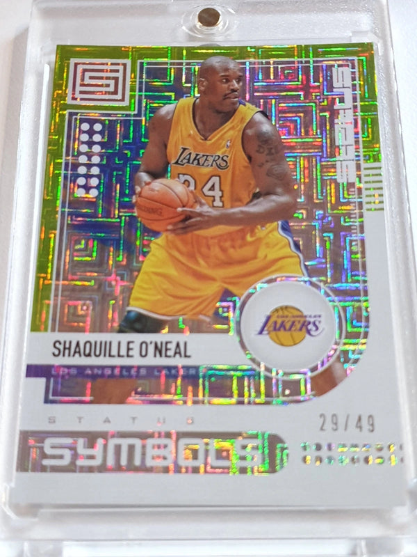 2019 Panini Status Shaquille O'Neal #23 GREEN ESCHER SQUARES /49 Holo - Rare