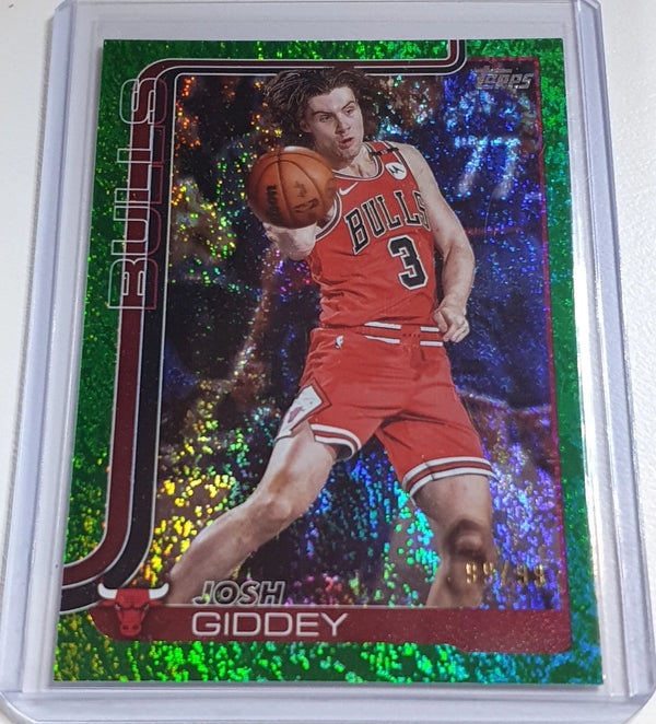 2025 Topps Flagship Josh Giddey #35 GREEN HOLO FOIL 99/99 (Bulls) - Rare