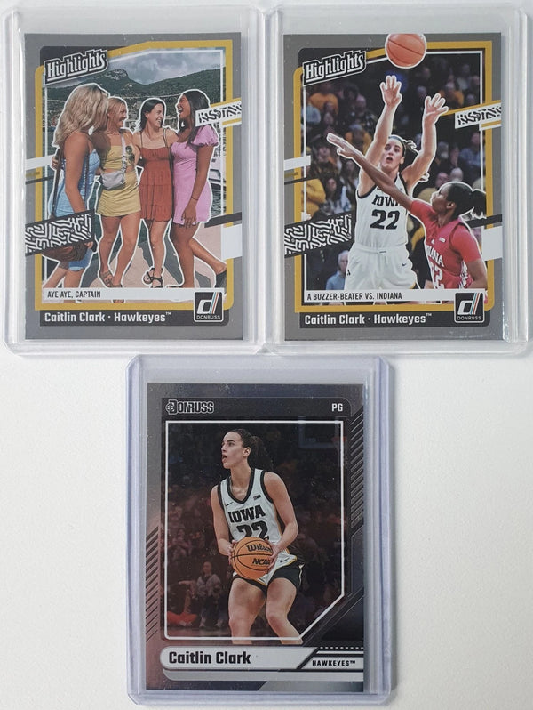 2024 Panini Caitlin Clark Rookie Collection LOT of 3 x METALLIZED FOIL RC Cards