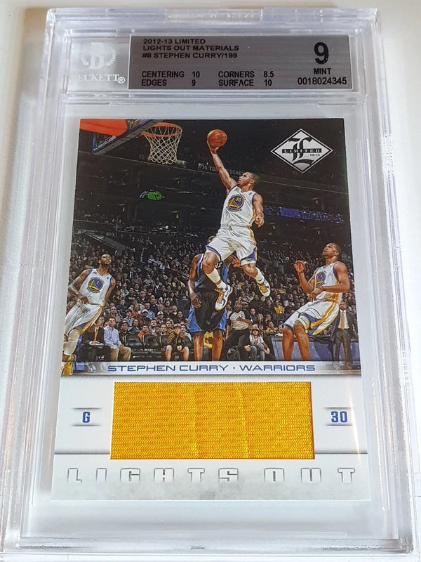 2012 Limited Stephen Curry #PATCH /199 Jumbo Game Jersey - BGS 9 (POP 2)