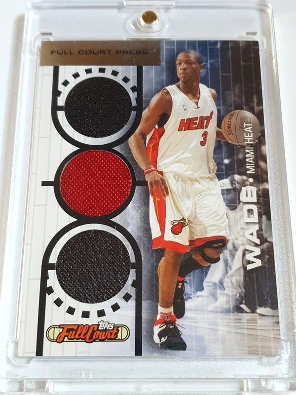 2006 Topps Full Court Dwyane Wade #PATCH /50 Triple Game Worn Jerseys - Rare