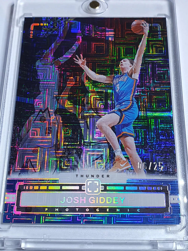 2023 Panini Photogenic Josh Giddey #99 MAZE /25 HOLO - Ready to Grade