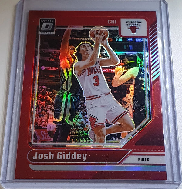 2024 Panini Donruss Optic Josh Giddey #120 RED /99 Holo (Bulls) - Rare
