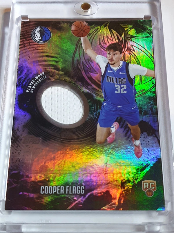2025 Topps Cooper Flagg Rookie #PATCH RAINBOW FOILBOARD Player Worn Jersey RC