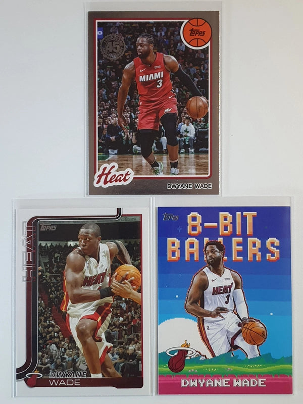 Lot of 3x 2025 Topps Flagship Basketball Dwyane Wade Insert - Ready to Grade