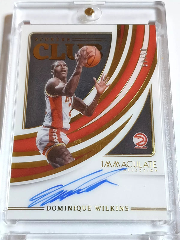 2021 Panini Immaculate Dominique Wilkins AUTO /49 Scorers Club Signatures - Rare