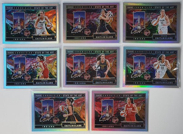 2025 Panini Caitlin Clark Chronicled 8 x HOLO State of the Art Cards Lot - Rare