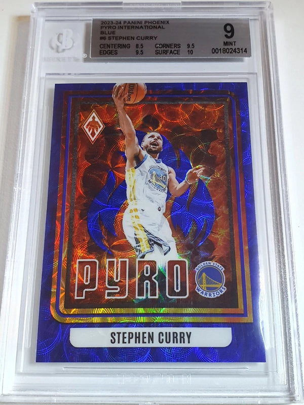 2023 Panini Phoenix Stephen Curry #6 BLUE SCOPE /35 Holo Pyro - BGS 9 (POP 1)