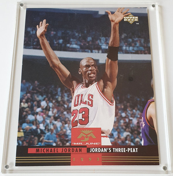 1993 Upper Deck Michael Jordan Mr June /5000 3-Peat Jumbo - In Case