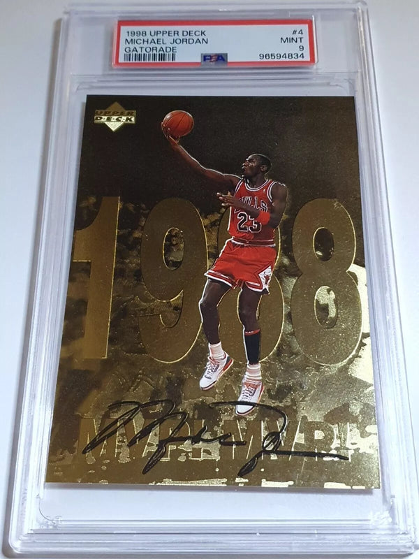 1998 Upper Deck Michael Jordan Gatorade #4 Jumbo GOLD Foil - PSA 9 (Low POP)