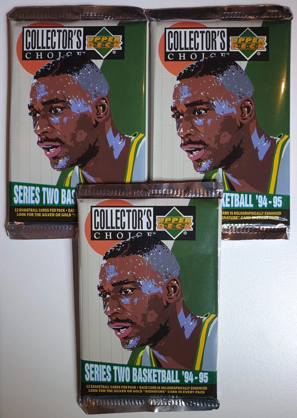 Lot of 3 x Packs of 1994-95 UD Collector's Choice Series 2 - Factory Sealed