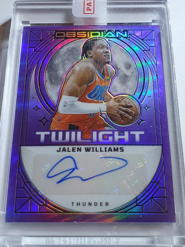 2023 Obsidian Jalen Williams AUTO PURPLE FLOOD /49 Twilight Signature - Sealed