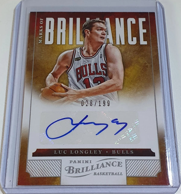 2012 Panini Brilliance Luc Longley AUTO /199 Marks of Brilliance - Rare
