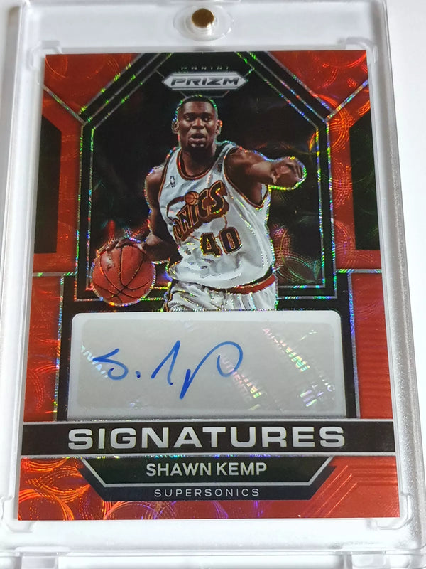 2022 Panini Prizm Shawn Kemp #AUTO RED CHOICE Holo Signatures - Rare Autograph