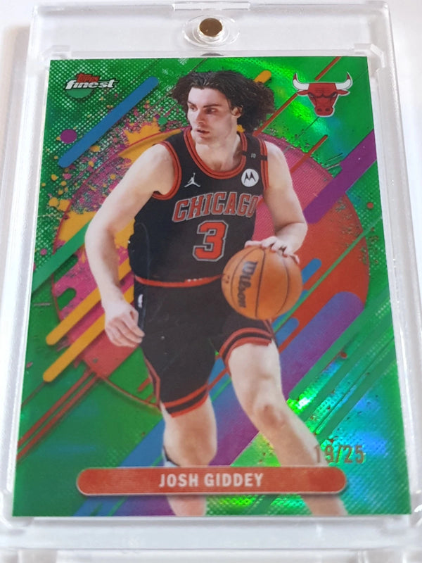 2025 Topps Finest Josh Giddey #234 RARE GREEN /25 Refractor (Bulls) - Rare