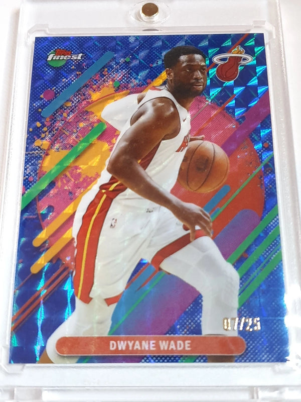 2025 Topps Finest Dwyane Wade #298 BLUE GEOMETRIC /25 Refractor - Ready to Grade