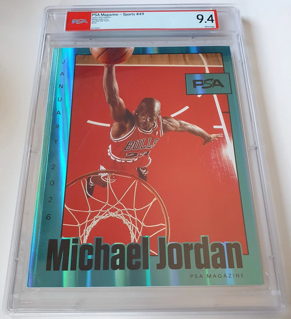 2026 PSA Magazine January Michael Jordan LIGHT BLUE /50 Holo - PSA 9.4 (POP 3)