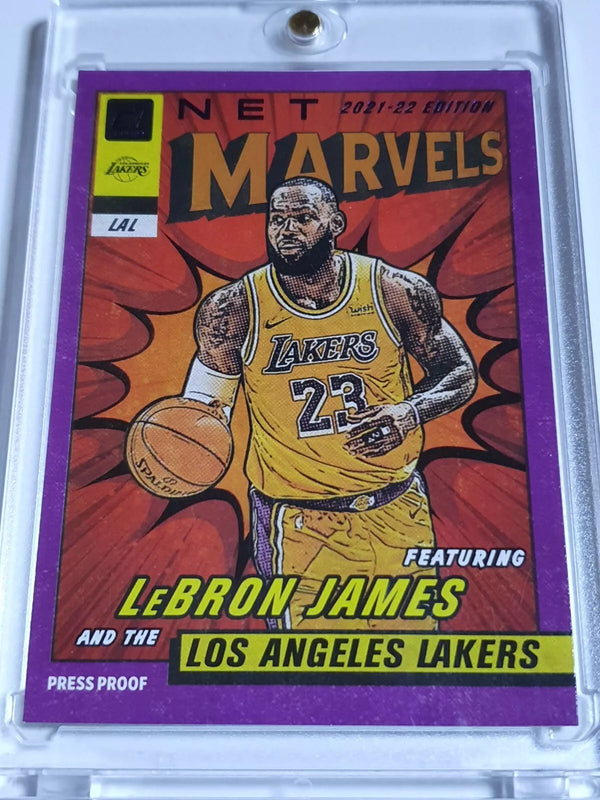 2021 Panini Donruss LeBron James #2 PRESS PROOF PURPLE Net Marvels - Rare