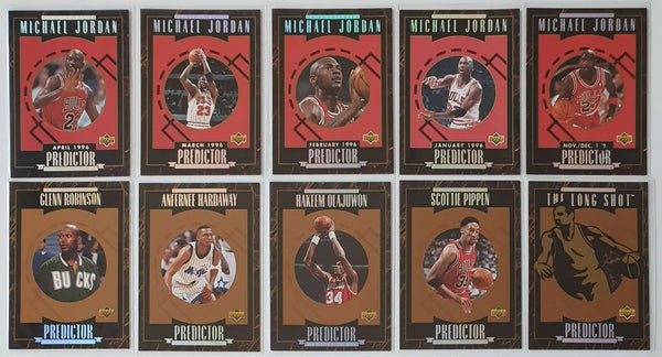 1995 Upper Deck Michael Jordan Predictor: MVP (Set of 10 Cards) - Good Condition