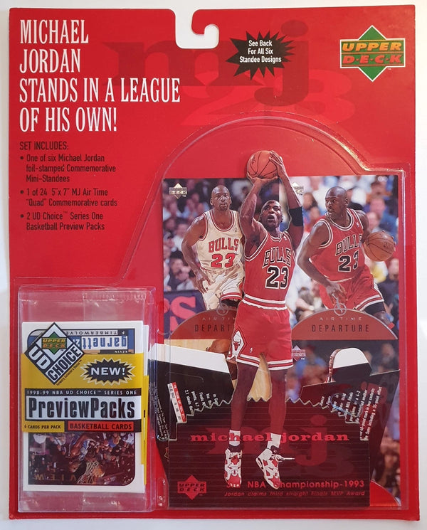 1998 Upper Deck Michael Jordan Standee & UD Choice Sealed Packs (x2) - Sealed