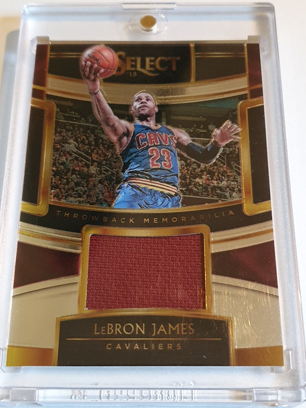 2018 Panini Select LeBron James #PATCH Game Worn Jersey - Rare