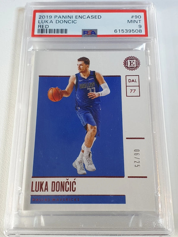2019 Panini Encased Luka Doncic #90 RED /25 Foil Edition - PSA 9 (POP 5)