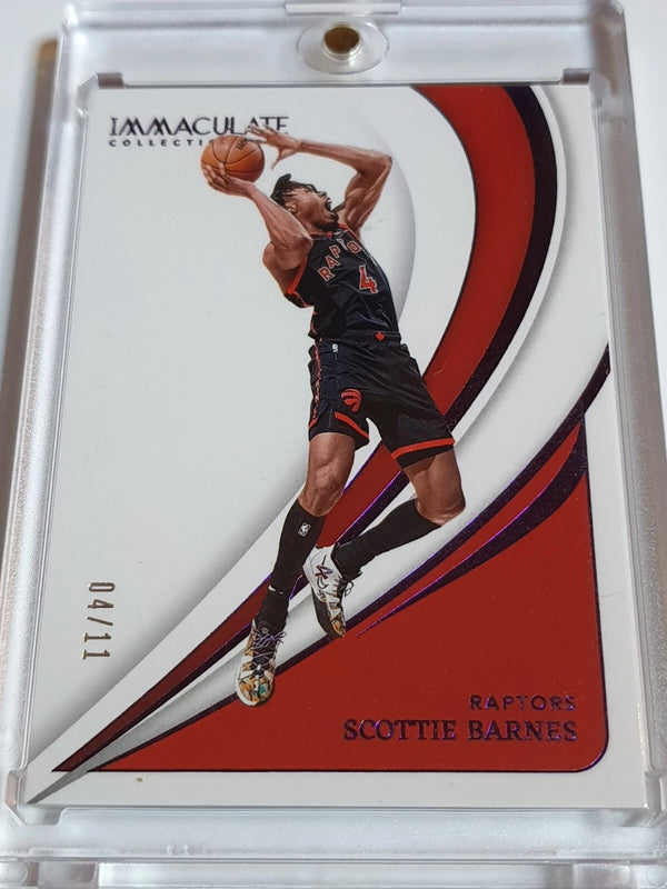 2023 Panini Immaculate Scottie Barnes #18 PURPLE /11 Foil Edition FOTL - Rare