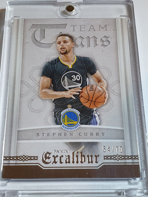2015 Panini Excalibur Stephen Curry #9 SILVER /70 Team Titans - Ready to Grade