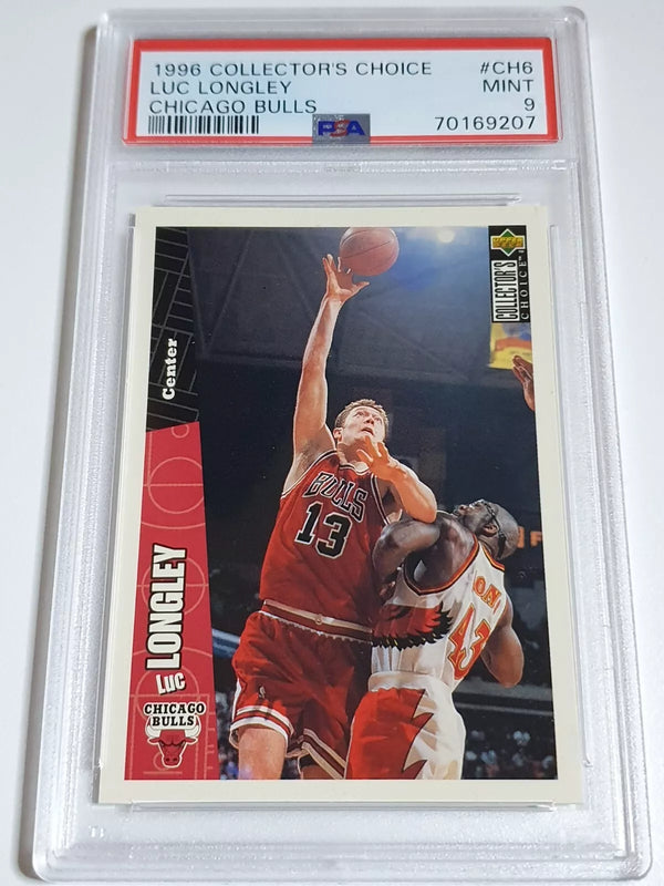 1996 UD Collector's Choice Luc Longley #CH6 Chicago Bulls - PSA 9 (POP 1)