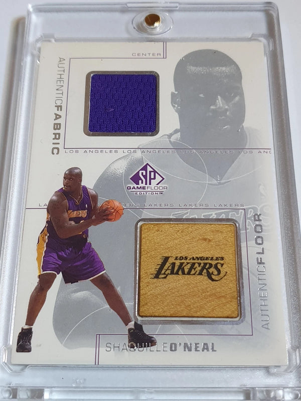 2000 SP Game Floor Edition Shaquille O'Neal JERSEY PATCH & GAME FLOOR - Rare
