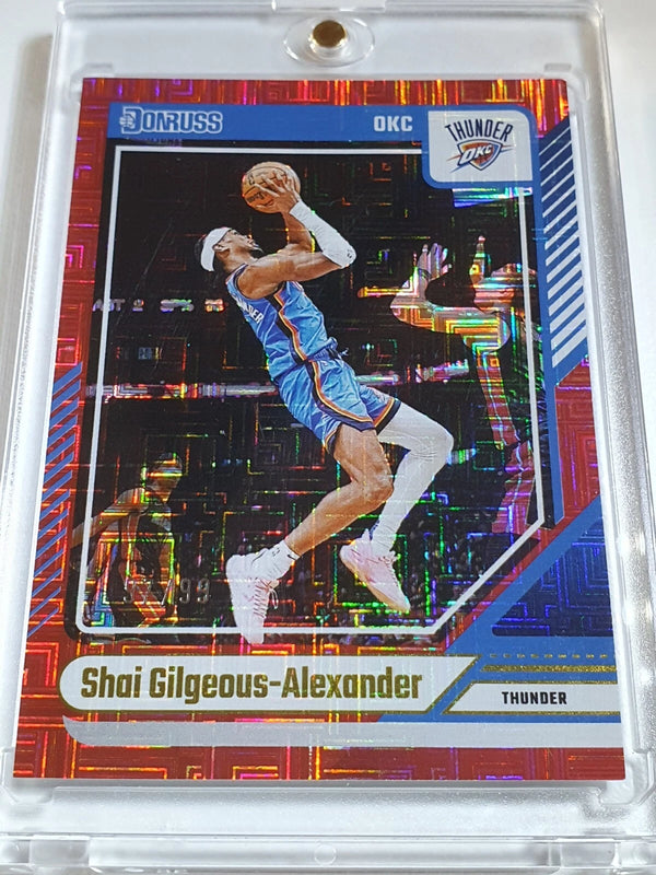 2024 Panini Donruss Shai Gilgeous-Alexander #123 CHOICE RED /99 Holo - Rare