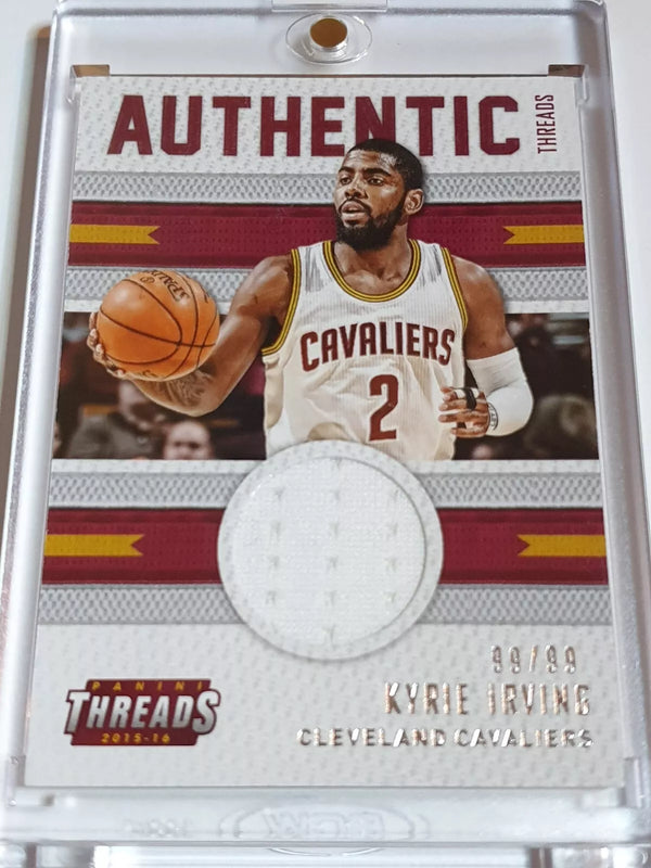 2015 Panini Threads Kyrie Irving #PATCH 99/99 Game Worn Jersey - Ready to Grade