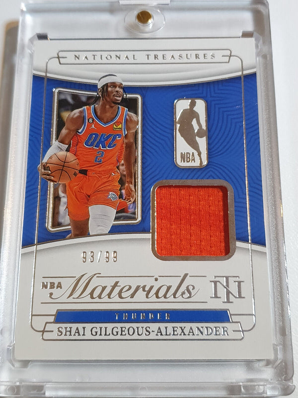 2022 National Treasures Shai Gilgeous-Alexander #PATCH /99 Game Worn Jersey Rare