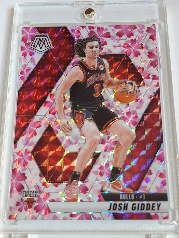 2024 Panini Mosaic Josh Giddey #71 CHOICE CHERRY BLOSSOM /20 Holo - Rare
