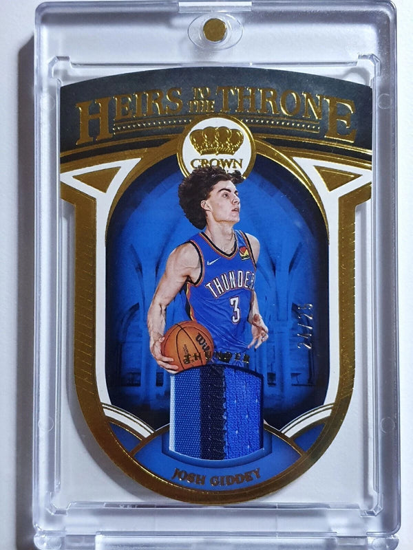 2021 Crown Royale Josh Giddey Rookie PRIME #PATCH /25 GOLD Die Cut - Rare