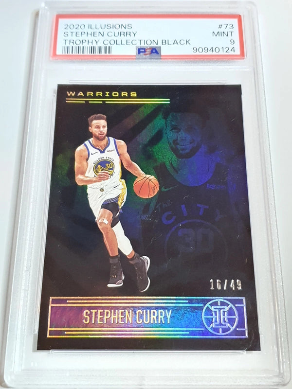 2020 Illusions Stephen Curry #73 BLACK /49 Trophy Collections - PSA 9 (POP 3)