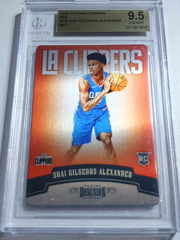 2018 Dominion Shai Gilgeous-Alexander Rookie RED /49 Metal RC - BGS 9.5 (POP 1)