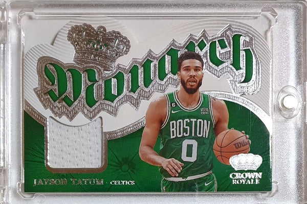 2023 Panini Crown Royale Jayson Tatum #PATCH Game Worn Jersey Die Cut - Rare