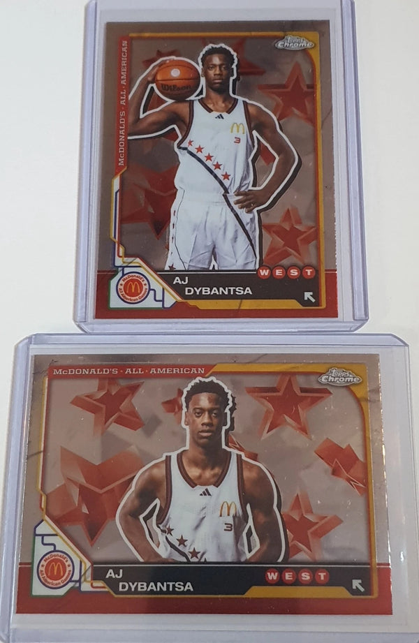 2025 Topps Chrome McDonald's AJ Dybantsa Lot of 2x Rookie Card #45 #7 - Rare