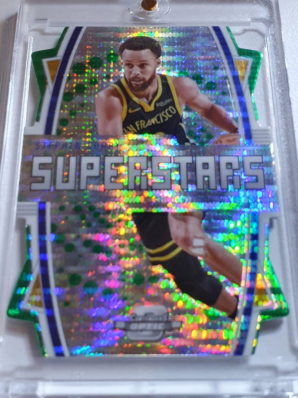 2023 Contenders Optic Stephen Curry #4 GREEN PULSAR /25 Holo Superstars - Rare