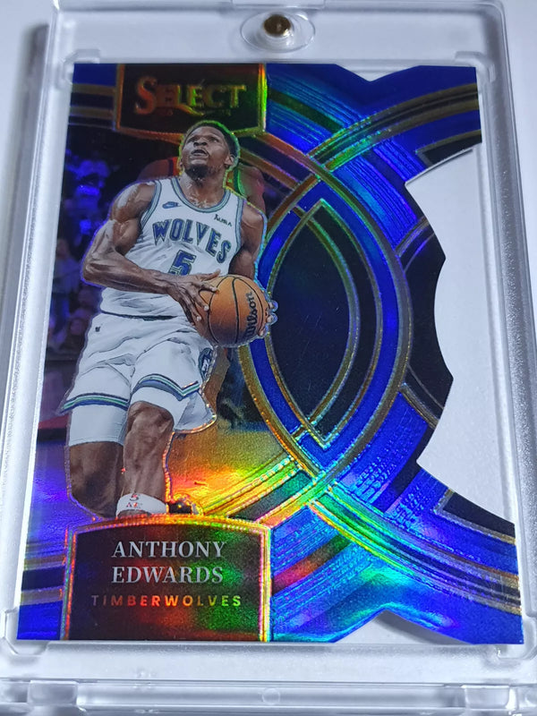 2023 Select Anthony Edwards #164 BLUE /249 Holo Premier Level Die Cut - Rare