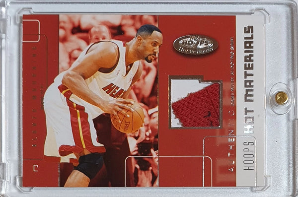 2002 Fleer NBA Hoops Alonzo Mourning #PATCH Game Worn Jersey - Good Condition