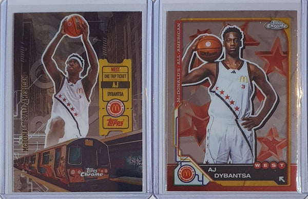 2025 Topps Chrome McDonald's AJ Dybantsa Lot of 2x Rookie #HR-7 #7 RC - Rare