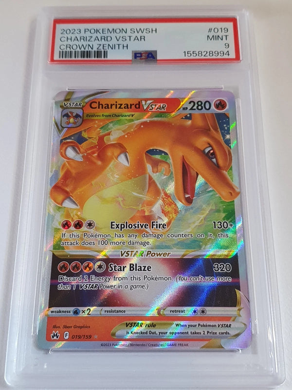 2023 Pokemon Charizard VStar 019/159 Sword and Shield Crown Zenith - PSA 9