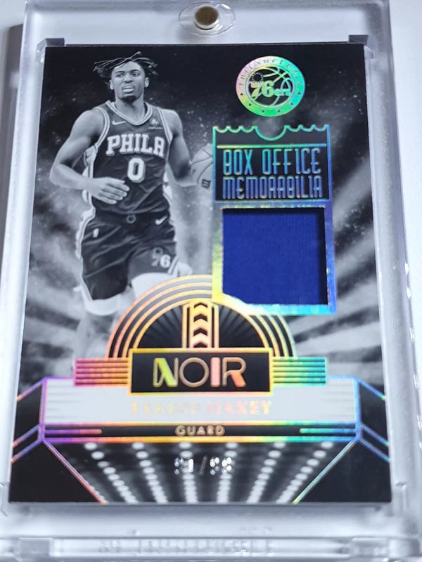 2023 Panini Noir Tyrese Maxey #PATCH /99 Game Worn Jersey - Rare