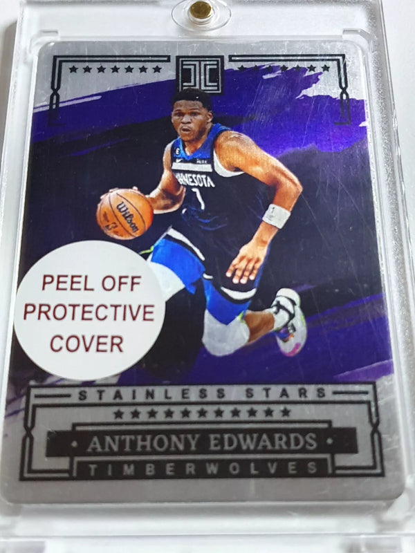 2022 Panini Impeccable Anthony Edwards #11 PURPLE /49 Stainless Stars - Rare