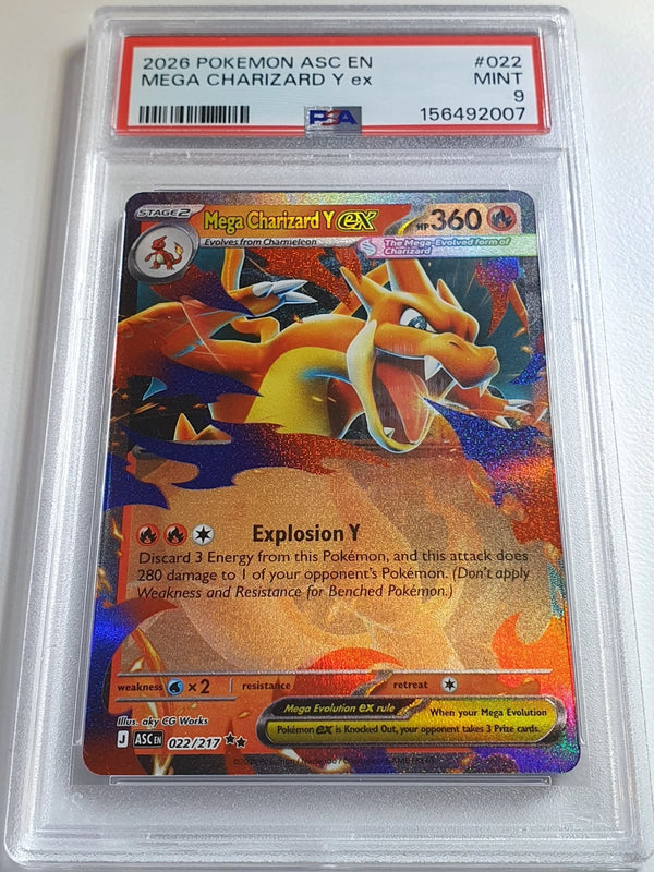 2026 Pokémon Mega Charizard Y EX #022/217 Ascended Heroes - PSA 9