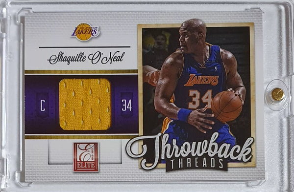 2012 Panini Elite Shaquille O'Neal #PATCH Game Worn Jersey - Ready to Grade