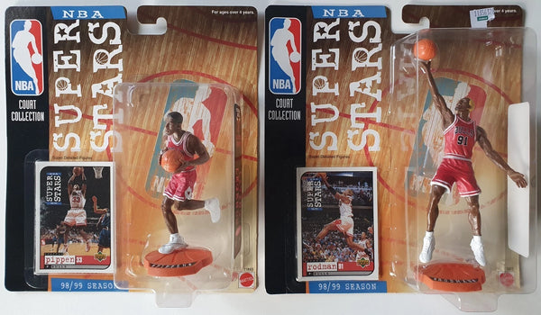 1998 Upper Deck Mattel Dennis Rodman Scottie Pippen - Sealed Figure & Card